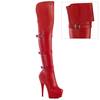 Pleaser - DELIGHT3018 Bottes cuissardes à plateforme - Rouge Product image